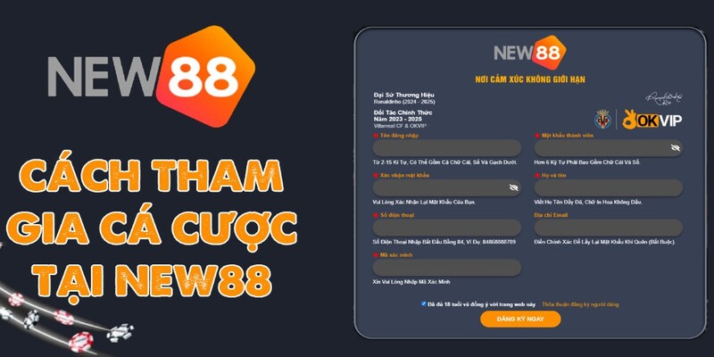 Biểu mẫu điền thông tin chơi bắn cá tại nhà cái New88